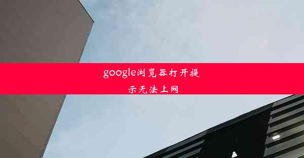 google浏览器打开提示无法上网