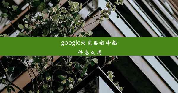 google浏览器翻译插件怎么用