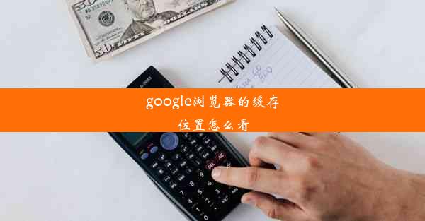 google浏览器的缓存位置怎么看