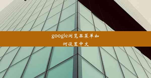 google浏览器菜单如何设置中文