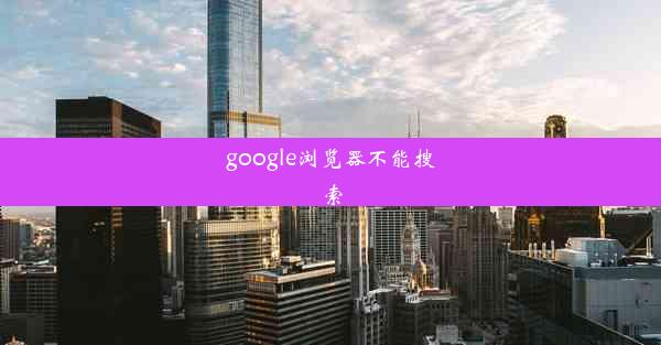 google浏览器不能搜索