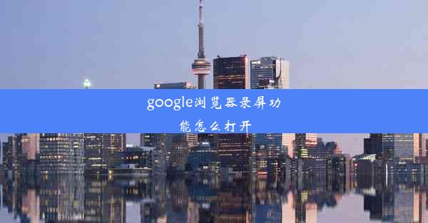 google浏览器录屏功能怎么打开