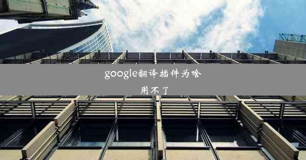 google翻译插件为啥用不了