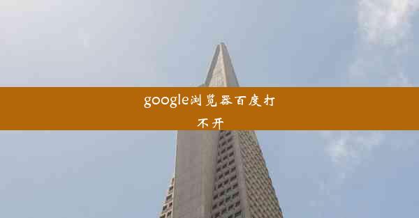 google浏览器百度打不开