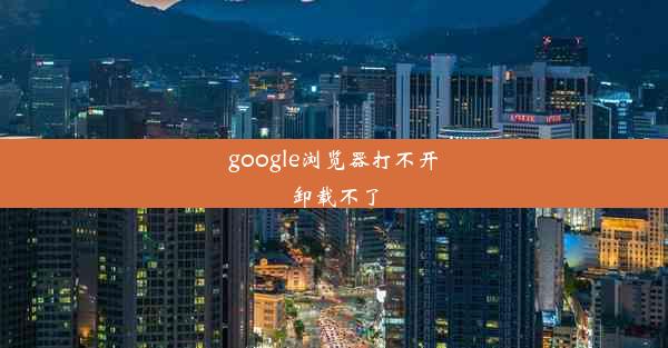 google浏览器打不开卸载不了