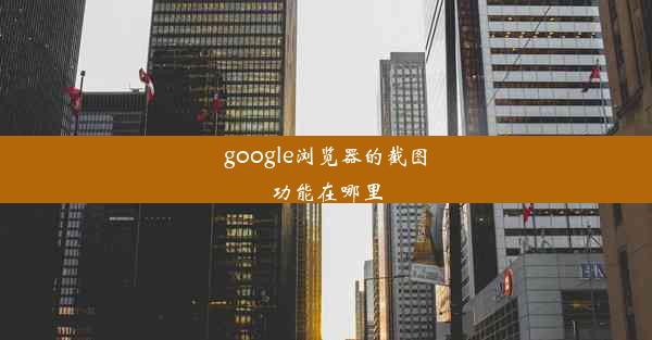 google浏览器的截图功能在哪里