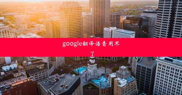 google翻译语音用不了