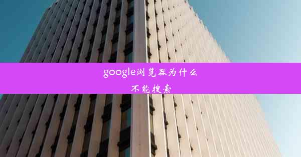 google浏览器为什么不能搜索