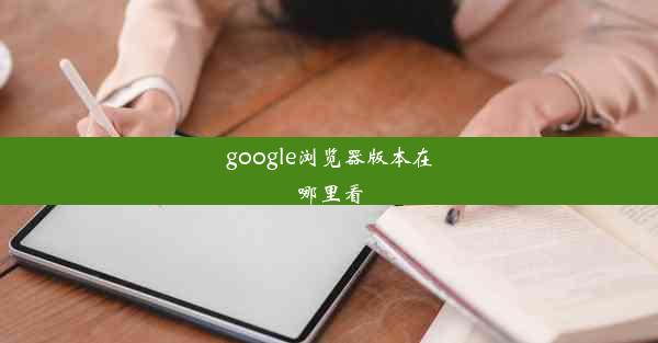 google浏览器版本在哪里看