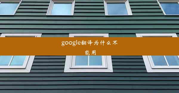 google翻译为什么不能用