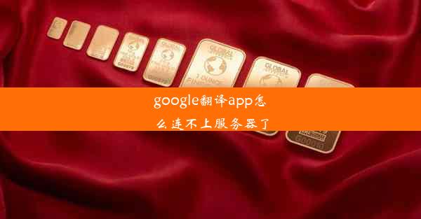 google翻译app怎么连不上服务器了