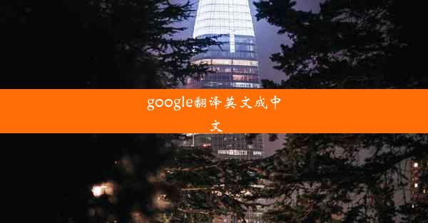 google翻译英文成中文