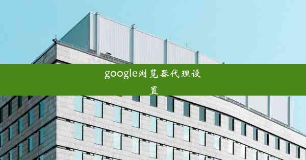 google浏览器代理设置