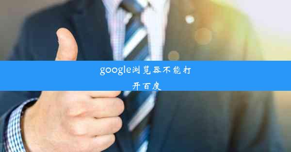 google浏览器不能打开百度