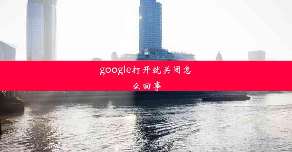 google打开就关闭怎么回事