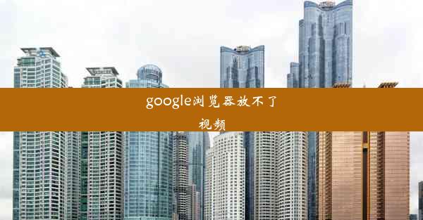 google浏览器放不了视频