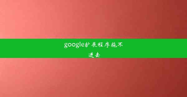 google扩展程序拖不进去