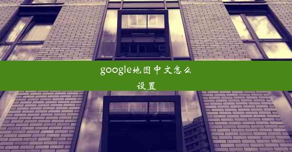 google地图中文怎么设置