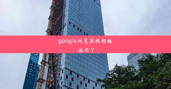 google浏览器视频播放不了