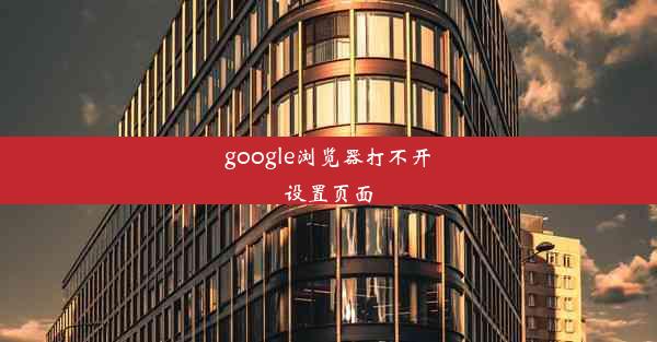 google浏览器打不开设置页面