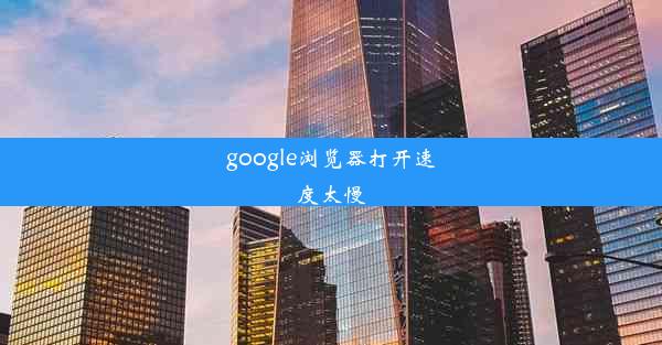 google浏览器打开速度太慢