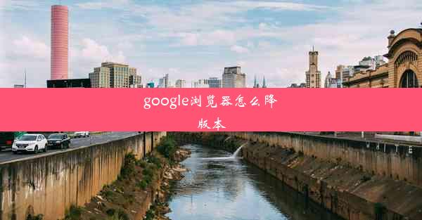 google浏览器怎么降版本