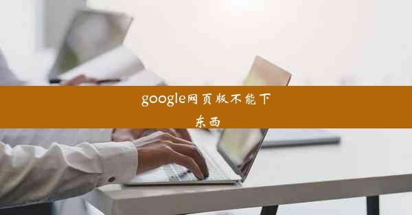 google网页版不能下东西