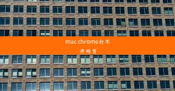 mac chrome打不开网页