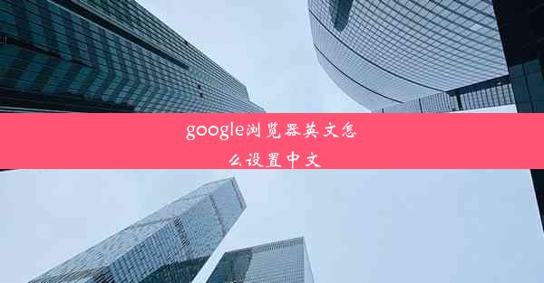 google浏览器英文怎么设置中文