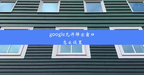 google允许弹出窗口怎么设置