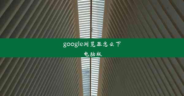 google浏览器怎么下电脑版