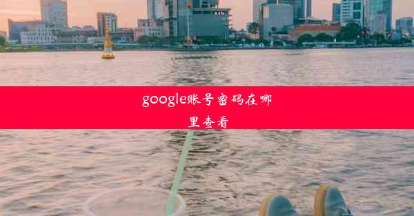 google账号密码在哪里查看