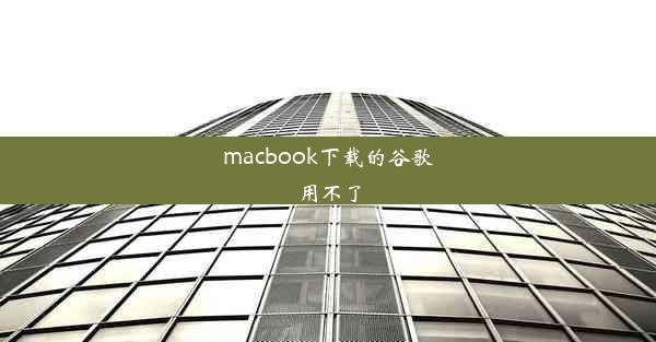 macbook下载的谷歌用不了