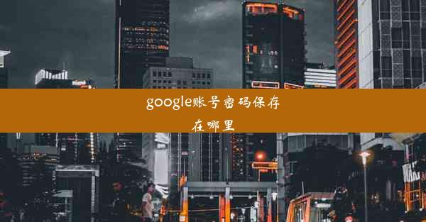 google账号密码保存在哪里