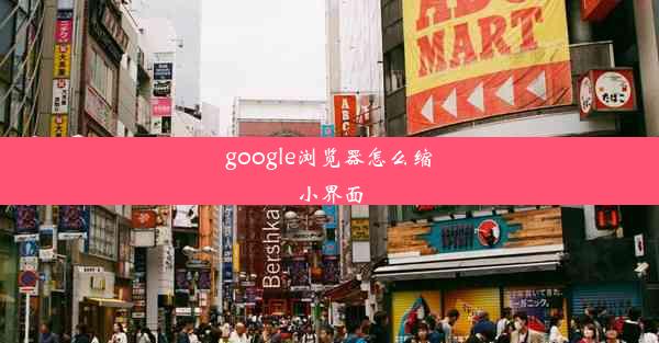 google浏览器怎么缩小界面