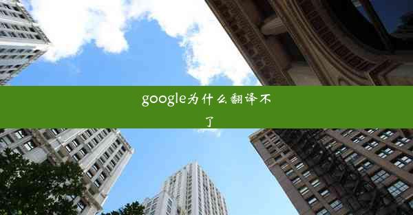 google为什么翻译不了