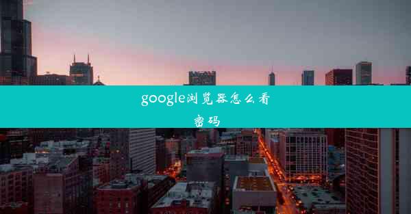 google浏览器怎么看密码