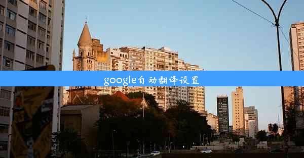 google自动翻译设置