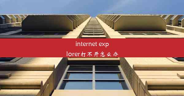 internet explorer打不开怎么办