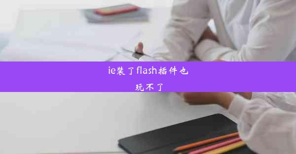 ie装了flash插件也玩不了