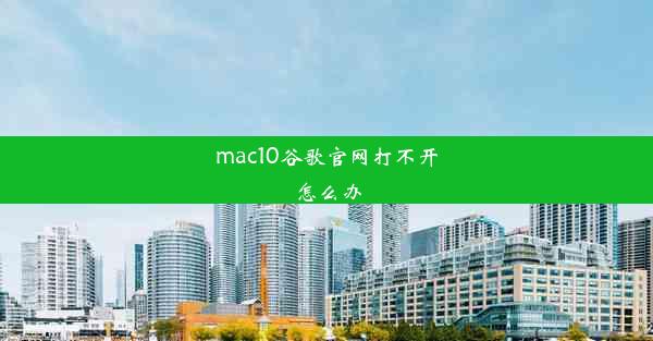 mac10谷歌官网打不开怎么办