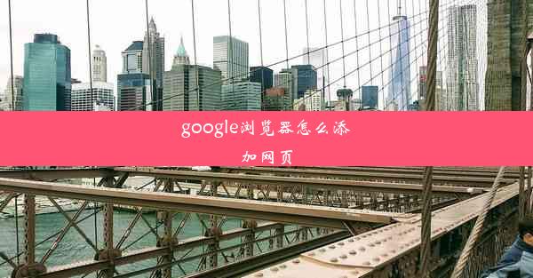 google浏览器怎么添加网页