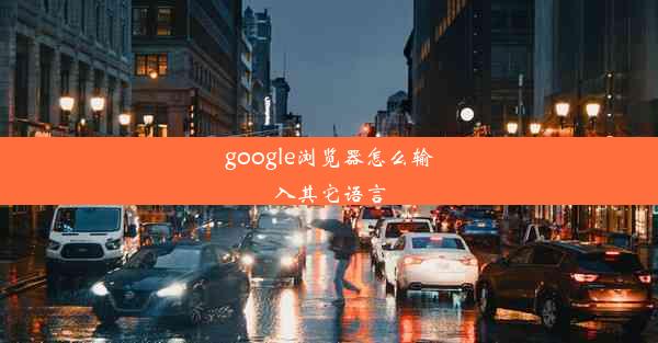 google浏览器怎么输入其它语言