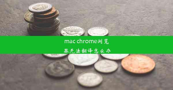 mac chrome浏览器无法翻译怎么办