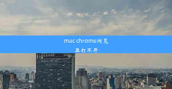 mac chrome浏览器打不开