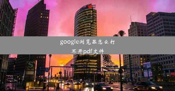 google浏览器怎么打不开pdf文件